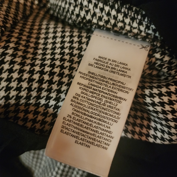 NWT Lauren Ralph Lauren Houndstooth Mid Rise Cropped Pants Black Womens Size 18W - Picture 14 of 14